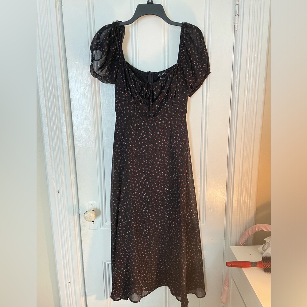 Cute black maxi floral dress